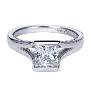 Gabriel Platinum Contemporary Engagement Ring ER8074PTJJJ