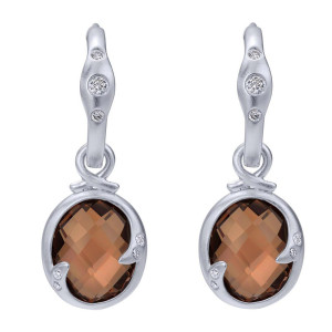 Gabriel Fashion Silver Cirque Drop Earrings EG11647SVJMC