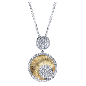 Gabriel Fashion 14 Karat Two-Tone Nature Necklace NK3611M44JJ