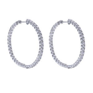 Gabriel Fashion 14 Karat Hoops Hoop Earrings EG10271W45JJ