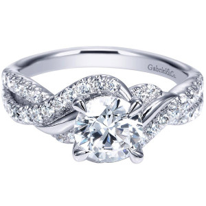 Gabriel 14 Karat Contemporary Engagement Ring ER8749W44JJ