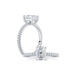 A.JAFFE 18 Karat Classic Engagement Ring ME1803