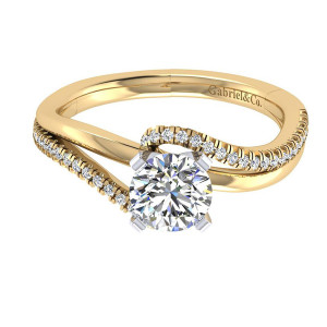 Gabriel 14 Karat Contemporary Engagement Ring ER6974M44JJ