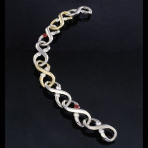 Kretchmer Platinum Large Infinity Bracelet Tension Set