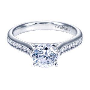 Gabriel 14 Karat Contemporary Engagement Ring ER7443W44JJ