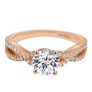 Gabriel 14 Karat Contemporary Engagement Ring ER7546K44JJ