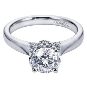 Gabriel 14 Karat Contemporary Engagement Ring ER6391W44JJ