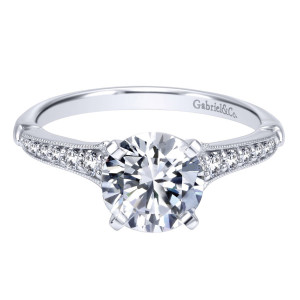 Gabriel 14 Karat Victorian Engagement Ring ER11746R4W44JJ