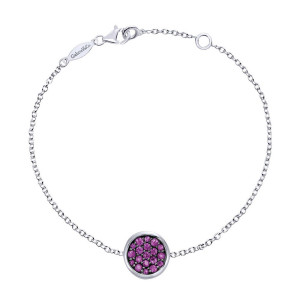 Gabriel Fashion Silver Pave Chain Bracelet TB3315SVJAM
