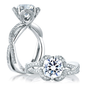 A.JAFFE 18 Karat Signature Engagement Ring MES564