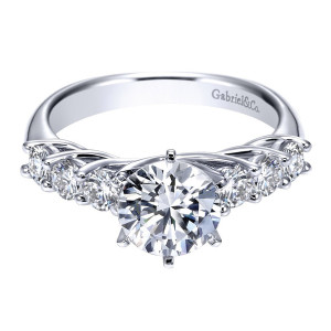 Gabriel 14 Karat Contemporary Engagement Ring ER6176W44JJ