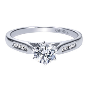 Gabriel Platinum Contemporary Engagement Ring ER2633PT3JJ