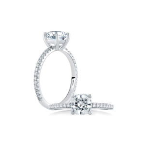 A.JAFFE 18 Karat Classic Engagement Ring ME1804