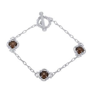 Gabriel Fashion Silver Mediterranean Diamond By The Yard Bracelet TB2648SVJSQ