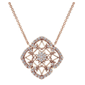 Gabriel Fashion 14 Karat Lace Necklace NK4751K45JJ