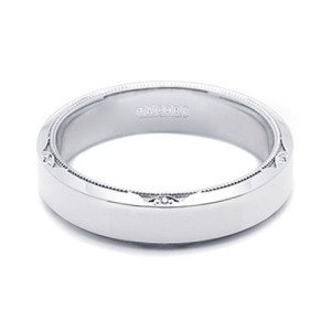 Tacori 655W1 Platinum Crescent Wedding Band