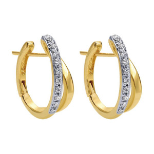 Gabriel Fashion 14 Karat Huggies Huggie Earrings EG9080Y45JJ