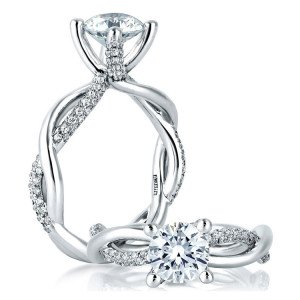 A.JAFFE 18 Karat Classic Engagement Ring ME1647