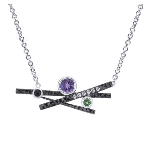 Gabriel Fashion Silver Byblos Necklace NK4823SVJMC