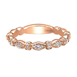 Gabriel Fashion 14 Karat Stackable Stackable Ladies' Ring LR4579K44JJ