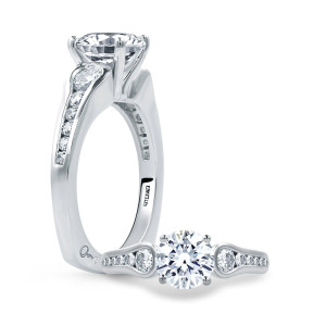 A.JAFFE 18 Karat Signature Engagement Ring MES668
