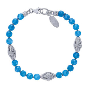 Gabriel Fashion Silver Bali Beads Bracelet TB2926SVJBX