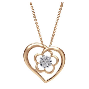 Gabriel Fashion 14 Karat Floral Necklace NK4735K45JJ