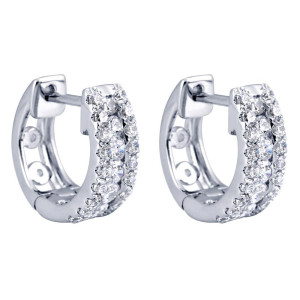 Gabriel Fashion 14 Karat Huggies Huggie Earrings EG11206W45JJ