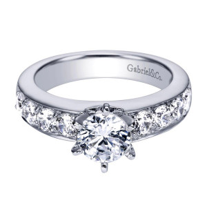 Gabriel 14 Karat Contemporary Engagement Ring ER3883W44JJ