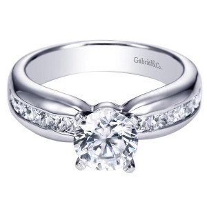 Gabriel 14 Karat Contemporary Engagement Ring ER5519W44JJ