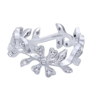 Gabriel Fashion 14 Karat Stackable Stackable Ladies' Ring LR4337W44JJ