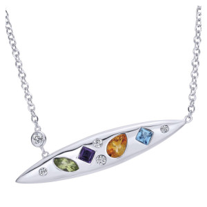 Gabriel Fashion Silver Byblos Necklace NK4822SVJMC