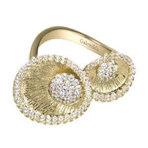 Gabriel Fashion 14 Karat Nature Ladies' Ring LR6577Y44JJ
