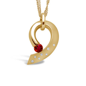 Steven Kretchmer - Comet Tension Set Pendant in 18 Karat or Platinum