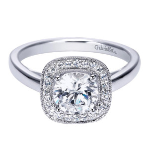 Gabriel 14 Karat Victorian Engagement Ring ER7811W44JJ