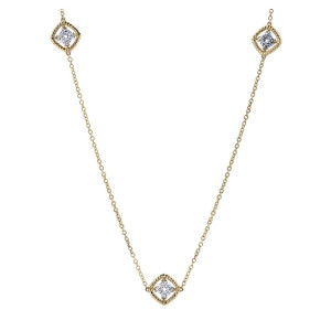 Gabriel Fashion 14 Karat Two-Tone Hampton Diamond Diamond By The Yard Necklace NK2534-24M44JJ