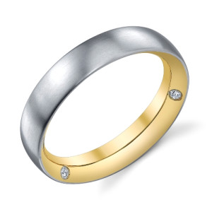 243585 Christian Bauer 18K - Plat Diamond Wedding Ring / Band