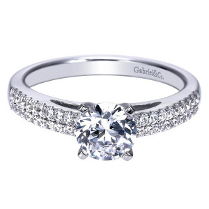 Gabriel 14 Karat Contemporary Engagement Ring ER8026W44JJ