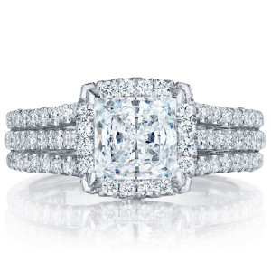 HT2551PR65 Platinum Tacori Petite Crescent Engagement Ring