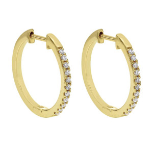 Gabriel Fashion 14 Karat Hoops Classic Earrings EG10213Y45JJ