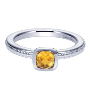 Gabriel Fashion Silver Stackable Stackable Ladies' Ring LR6798-7SVJCT