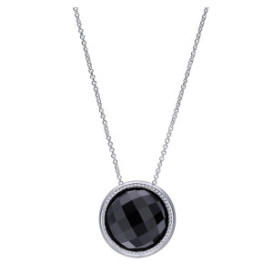 Gabriel Fashion Silver Braided Necklace NK3856SVJOX