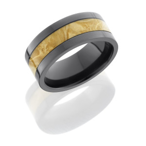 Lashbrook ZHW9F14/BOXELDERBURL POLISH Hard Wood Wedding Ring or Band