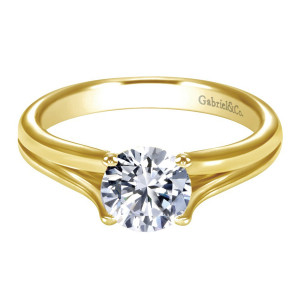 Gabriel 14 Karat Contemporary Engagement Ring ER7516Y4JJJ