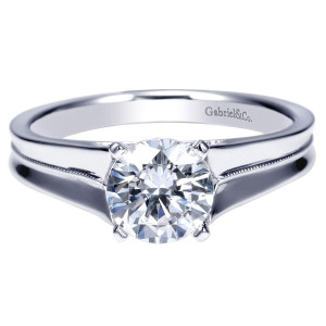 Gabriel 14 Karat Contemporary Engagement Ring ER9091W4JJJ