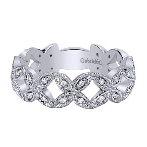 Gabriel Fashion 14 Karat Stackable Stackable Ladies' Ring LR4580W44JJ