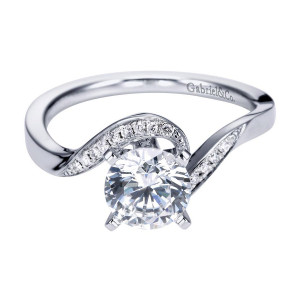Gabriel 14 Karat Contemporary Engagement Ring ER7244W44JJ