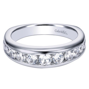 Gabriel 14 Karat Contemporary Wedding Band WB4184W44JJ