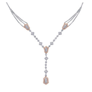 Gabriel Fashion 14 Karat Two-Tone Victorian Necklace NK1332T44JJ