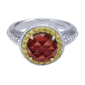Gabriel Fashion Silver / 18 Karat Two-Tone Roman Ladies' Ring LR5805M15MYJMC